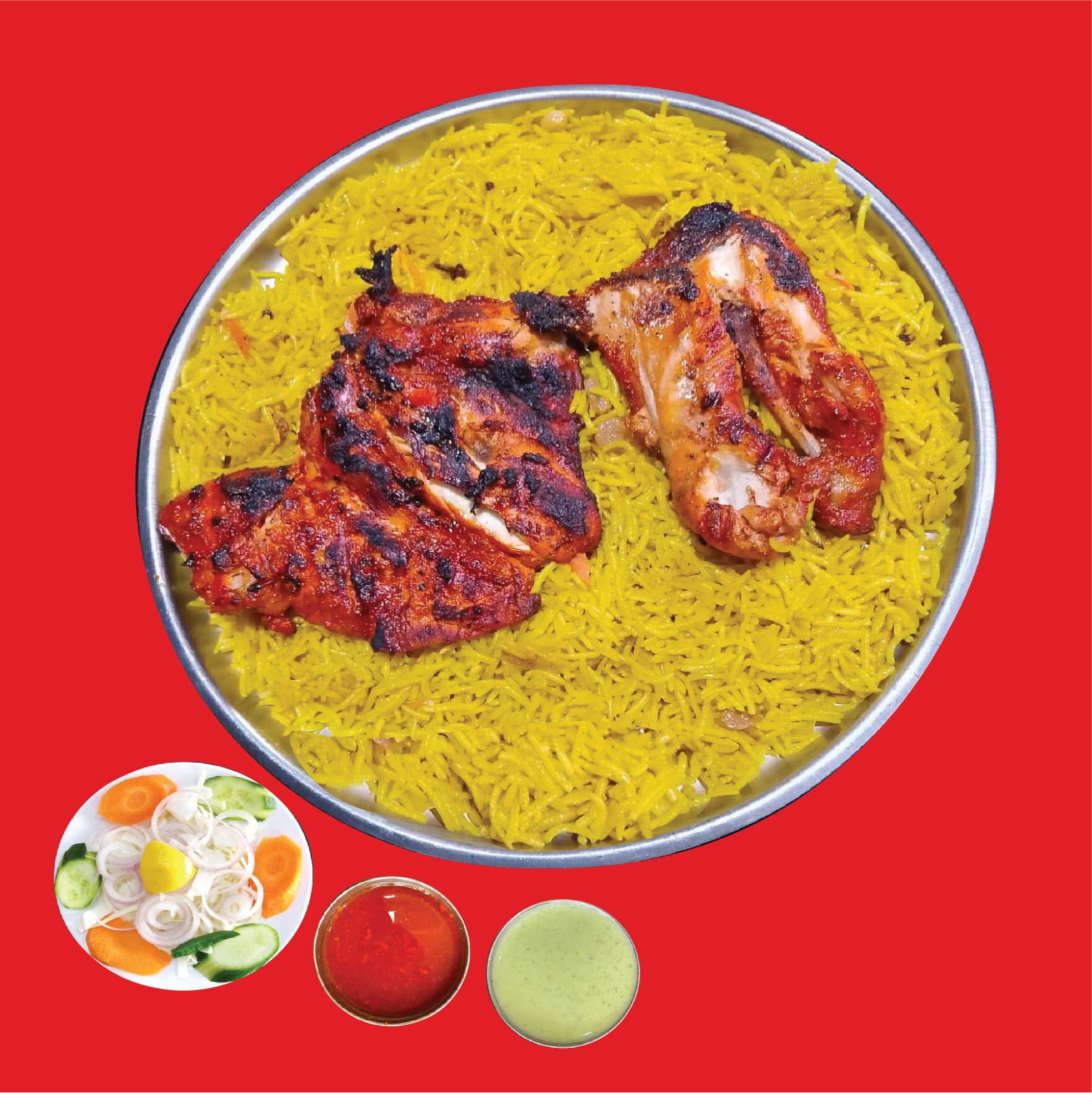 Bukhari Alfaham rice with grilled chicken